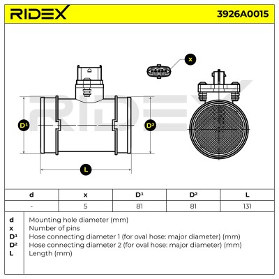 Przepływomierz RIDEX 3926A0015 3926A0015 - foto 8