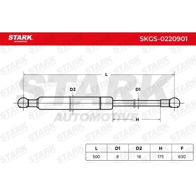 Amortyzator Pokrywy Bagażnika Stark SKGS-0220901 SKGS-0220901 - foto 6
