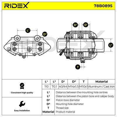 Zacisk Hamulcowy RIDEX 78B0895 78B0895 - foto 6