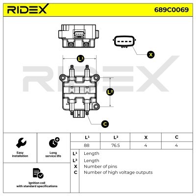 Cewka Zapłonowa RIDEX 689C0069 689C0069 - foto 5