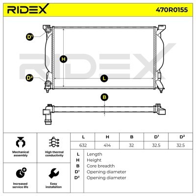 Chłodnica RIDEX 470R0155 470R0155 - foto 9