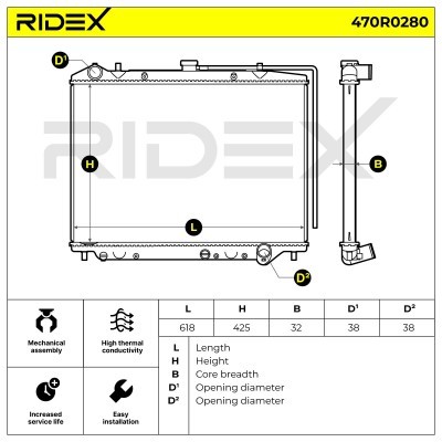Chłodnica RIDEX 470R0280 470R0280 - foto 5
