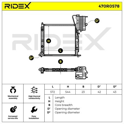 Chłodnica RIDEX 470R0578 470R0578 - foto 4