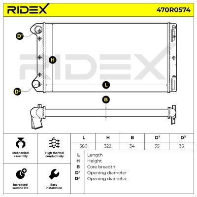 Chłodnica RIDEX 470R0574 470R0574 - foto 7