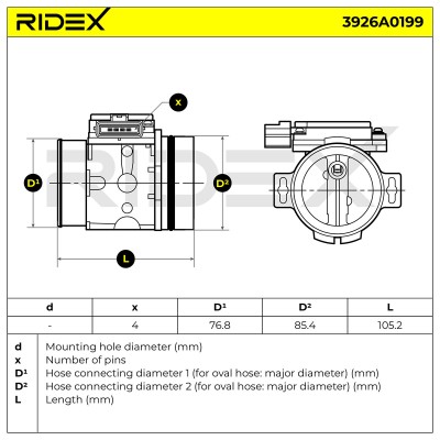 Przepływomierz RIDEX 3926A0199 3926A0199 - foto 6