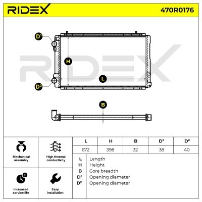 Chłodnica RIDEX 470R0176 470R0176 - foto 5