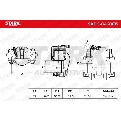 Zacisk Hamulcowy Stark SKBC-0460615 SKBC-0460615 - foto 6