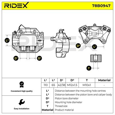 Zacisk Hamulcowy RIDEX 78B0947 78B0947 - foto 6