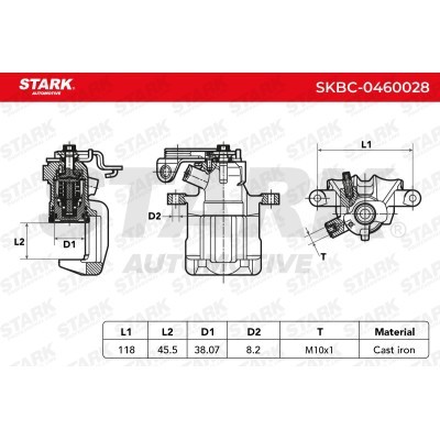 Zacisk Hamulcowy Stark SKBC-0460028 SKBC-0460028 - foto 3