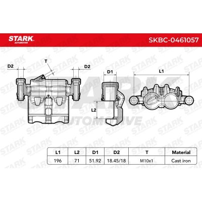 Zacisk Hamulcowy Stark SKBC-0461057 SKBC-0461057 - foto 5