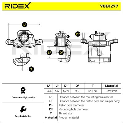 Zacisk Hamulcowy RIDEX 78B1277 78B1277 - foto 5