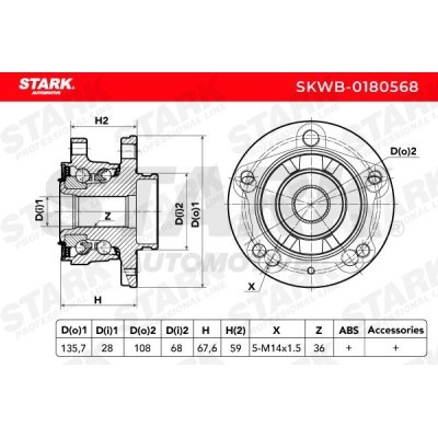 Łożysko Koła Stark SKWB-0180568 SKWB-0180568 - foto 3