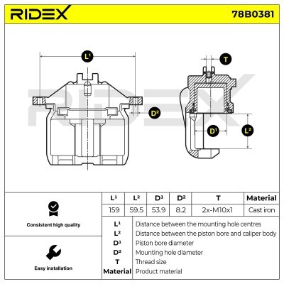 Zacisk Hamulcowy RIDEX 78B0381 78B0381 - foto 4