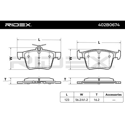 Klocki hamulcowe RIDEX 402B0674 402B0674 - foto 4