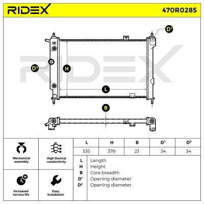 Chłodnica RIDEX 470R0285 470R0285 - foto 7