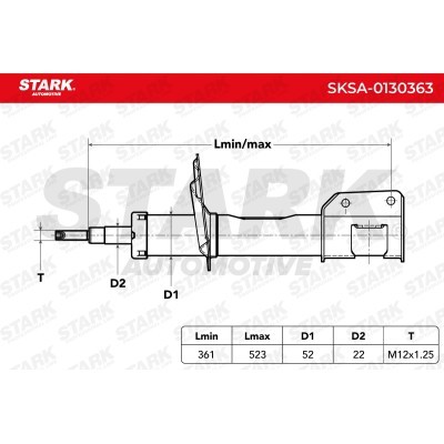 Amortyzator Stark SKSA-0130363 SKSA-0130363 - foto 3