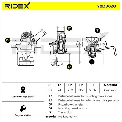 Zacisk Hamulcowy RIDEX 78B0828 78B0828 - foto 7