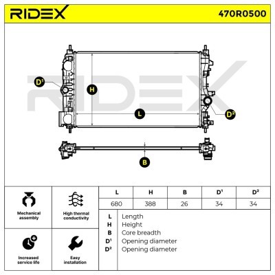 Chłodnica RIDEX 470R0500 470R0500 - foto 5