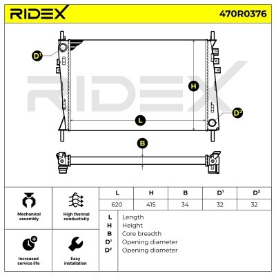 Chłodnica RIDEX 470R0376 470R0376 - foto 5