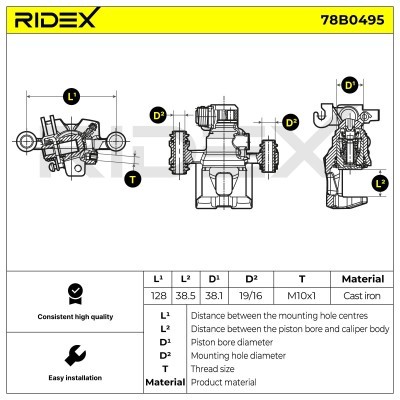 Zacisk Hamulcowy RIDEX 78B0495 78B0495 - foto 5