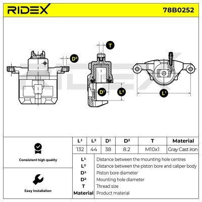 Zacisk Hamulcowy RIDEX 78B0252 78B0252 - foto 3