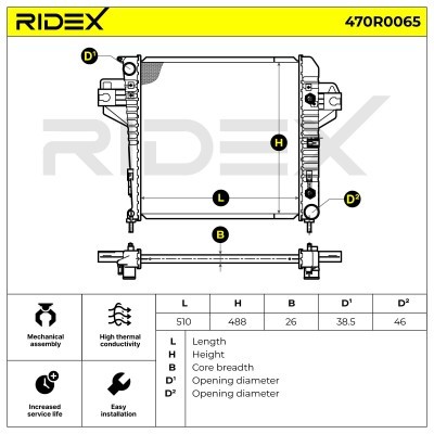 Chłodnica RIDEX 470R0065 470R0065 - foto 4