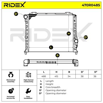 Chłodnica RIDEX 470R0485 470R0485 - foto 6