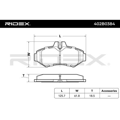Klocki hamulcowe RIDEX 402B0384 402B0384 - foto 10