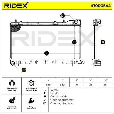 Chłodnica RIDEX 470R0544 470R0544 - foto 6