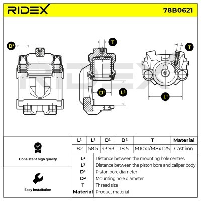 Zacisk Hamulcowy RIDEX 78B0621 78B0621 - foto 5