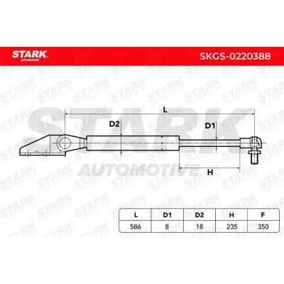 Amortyzator Pokrywy Bagażnika Stark SKGS-0220388 SKGS-0220388 - foto 6