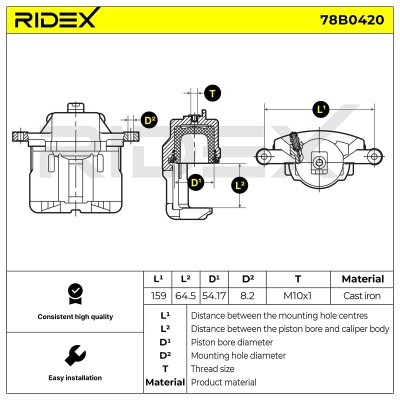 Zacisk Hamulcowy RIDEX 78B0420 78B0420 - foto 5