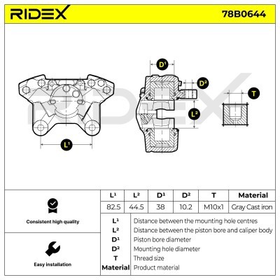 Zacisk Hamulcowy RIDEX 78B0644 78B0644 - foto 6