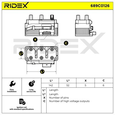 Cewka Zapłonowa RIDEX 689C0126 689C0126 - foto 4