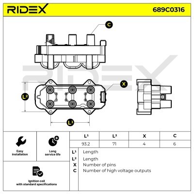 Cewka Zapłonowa RIDEX 689C0316 689C0316 - foto 6