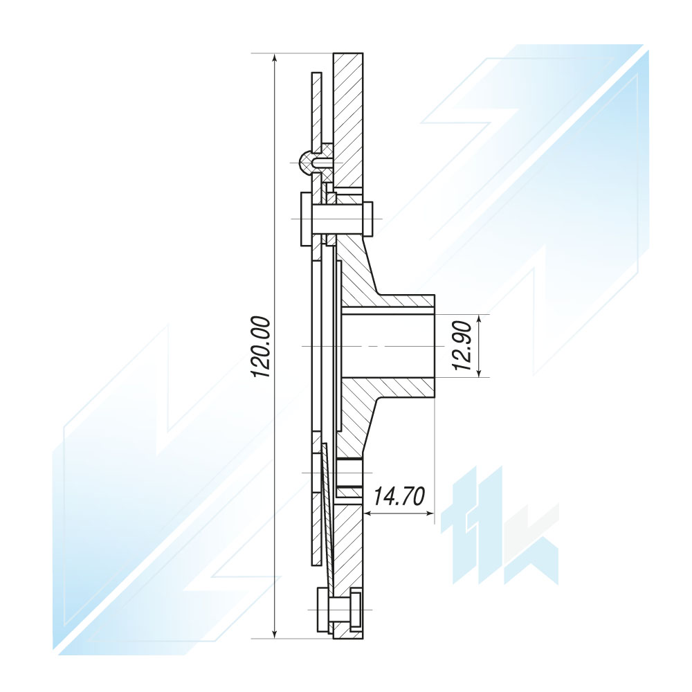 Tarcza Sprzęgła Sprężarki SANDEN 5H14 Ø120 Universal 115S5H4000 - foto 3