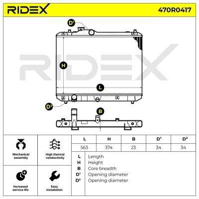 Chłodnica RIDEX 470R0417 470R0417 - foto 3