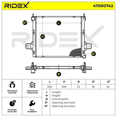 Chłodnica RIDEX 470R0742 470R0742 - foto 5
