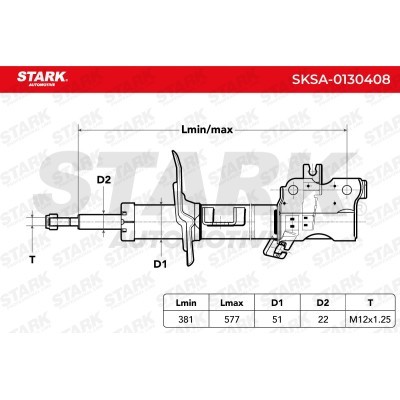 Amortyzator Stark SKSA-0130408 SKSA-0130408 - foto 3