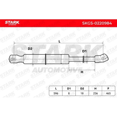 Amortyzator Pokrywy Bagażnika Stark SKGS-0220984 SKGS-0220984 - foto 5