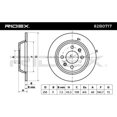 Tarcza hamulcowa RIDEX 82B0717 82B0717 - foto 5