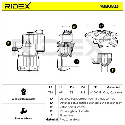 Zacisk Hamulcowy RIDEX 78B0833 78B0833 - foto 5