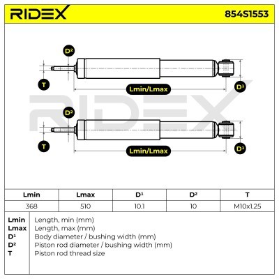 Amortyzator RIDEX 854S1553 854S1553 - foto 7