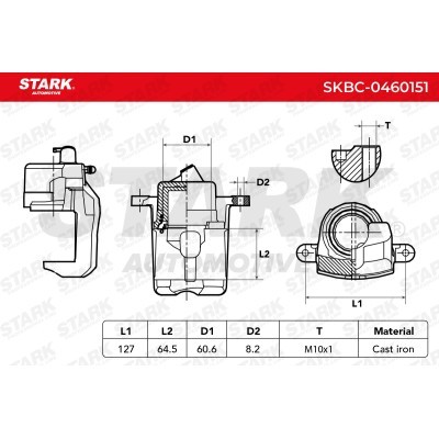 Zacisk Hamulcowy Stark SKBC-0460151 SKBC-0460151 - foto 6