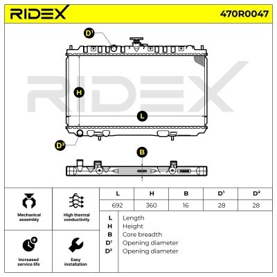 Chłodnica RIDEX 470R0047 470R0047 - foto 3