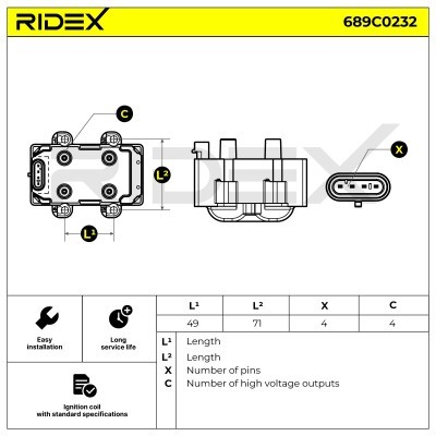 Cewka Zapłonowa RIDEX 689C0232 689C0232 - foto 7