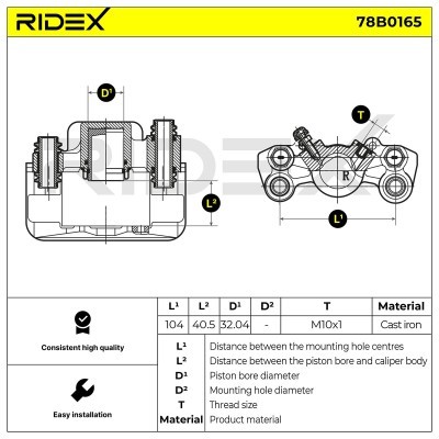 Zacisk Hamulcowy RIDEX 78B0165 78B0165 - foto 5