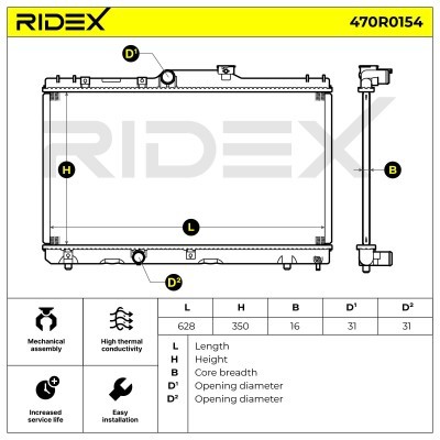Chłodnica RIDEX 470R0154 470R0154 - foto 7