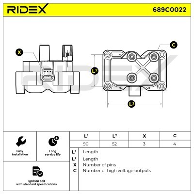 Cewka Zapłonowa RIDEX 689C0022 689C0022 - foto 4