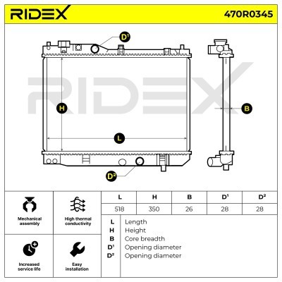 Chłodnica RIDEX 470R0345 470R0345 - foto 6